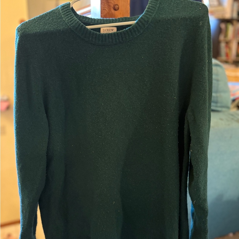 J. Crew Men's Deep Green Crewneck Sweater